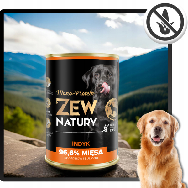 Mokra Karma Dla Psa Indyk Puszka 800g Zew Natury MONO-PROTEIN