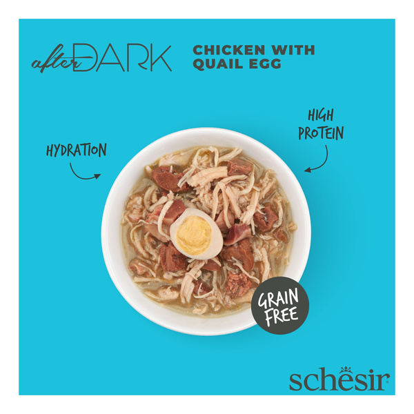 Schesir After Dark karma mokra dla kota kurczak w bulionie z jajkami przepiórczymi 80 g