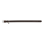 Trixie Obroża Rustic z grubej skóry, M-L: 42-48 cm/25 mm, ciemnobrązowa