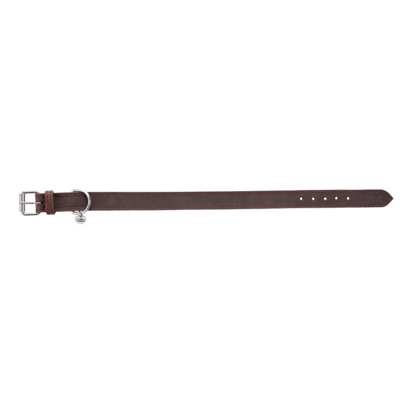 Trixie Obroża Rustic z grubej skóry, M: 37-44 cm/25 mm, ciemnobrązowa