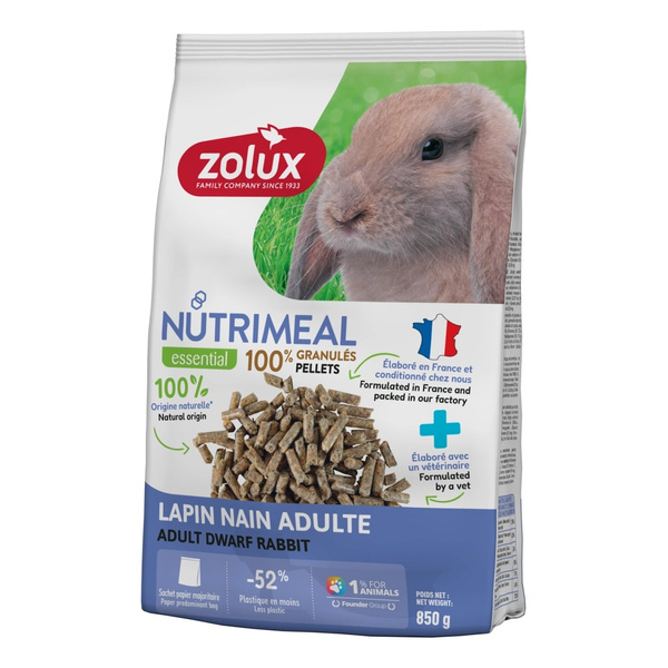 ZOLUX Karma granulat dla królika miniaturki adult NUTRIMEAL 4 850g