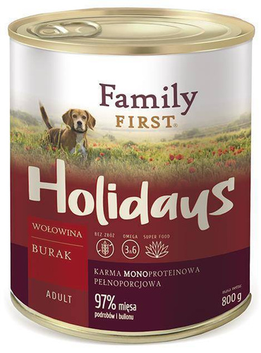 Family First WOŁOWINA burak adult puszka 800g