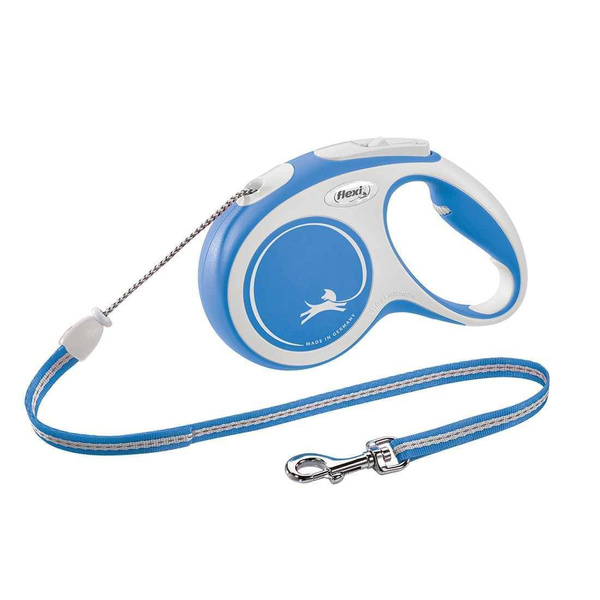 FLEXI Smycz automatyczna New Comfort M linka 5m/ 20kg niebieski