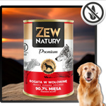 Mokra Karma dla Psa ZEW NATURY 800g Bogata w Wołowinę Dla Dorosłych Psów