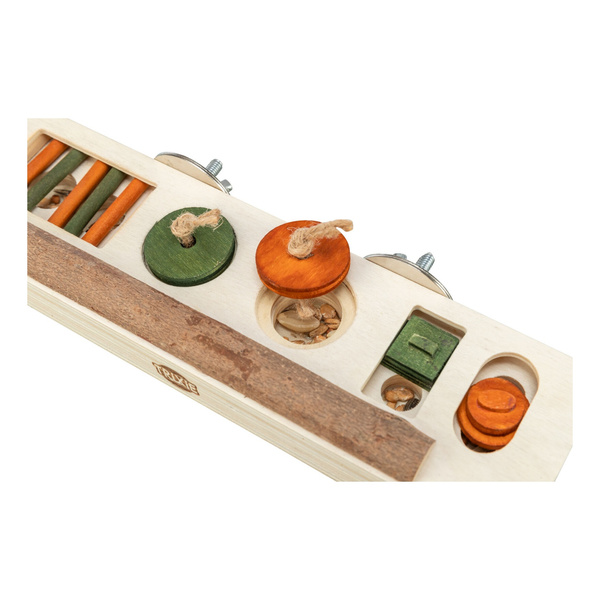 Trixie Snack toy, zabawka logiczna, dla ptaków, drewno, 25 x 9 x 4 cm