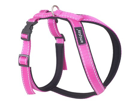 amiplay Szelki regulowane Grand Soft Reflective M max34x49-59cm Rożowy
