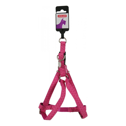 ZOLUX Szelki dla psa regulowane Mac Leather M 20 mm kol. fuksja