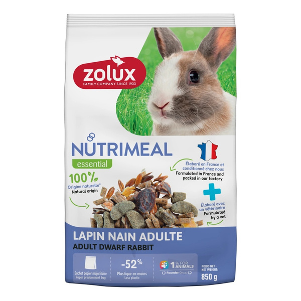 ZOLUX Karma mieszanka dla królika miniaturki adult NUTRIMEAL 4 850g