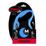 FLEXI Smycz automatyczna dla psa NEW CLASSIC M 5 m taśma niebieska