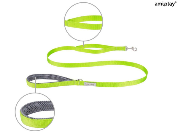 amiplay Smycz Samba Taśma XL 150x2,5cm Zielony