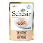 Schesir Karma mokra dla kotów tuńczyk z łososiem w galarecie 50 g