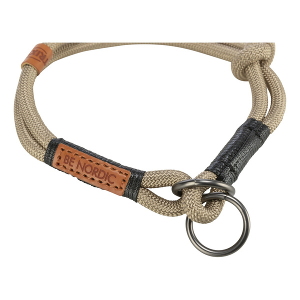 Trixie BE NORDIC, obroża zaciskowa, dla psa, piaskowa/czarna, linka, L-XL: 55 cm/o 13 mm