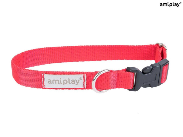 amiplay Obroża SAMBA regulowana XL 45-70 x 2,5cm Czerwony