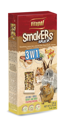 Vitapol SMAKERS DLA GRYZONI-MIX 2 owoce leśne/popcorn/orzechowa