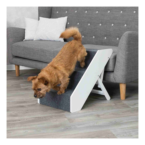 Trixie Schody dla zwierząt, z regulacją wysokości, 40 × 67 cm, białe