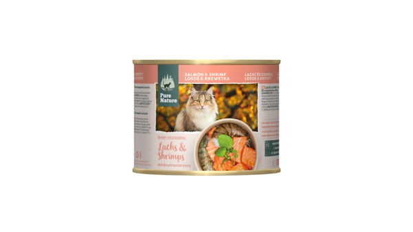 PURE NATURE CAT Lachs Shrimps - łosoś z krewetkami dla dorosłych kotów (190g)