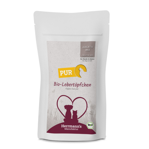 HERRMANN'S MANUFAKTUR Kreativ Mix Bio Lebertöpfchen - pasta z wątróbki kurczaka ekologicznego (100g)