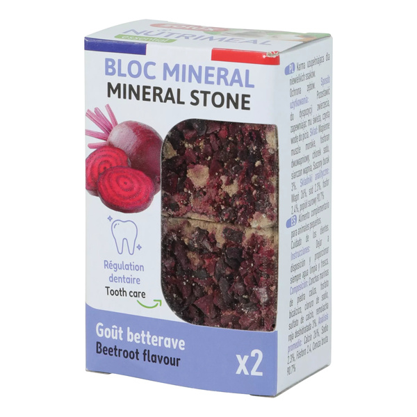 ZOLUX Kostka mineralna dla małych ssaków NUTRIMEAL 3 z burakiem 2 x 200g