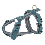 Trixie Premium trekking, szelki, dla psa, petrol/grafit, M: 53-64 cm/20 mm