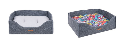 amiplay Sofa 2in1 Hygge L 60x48x18cm Szary