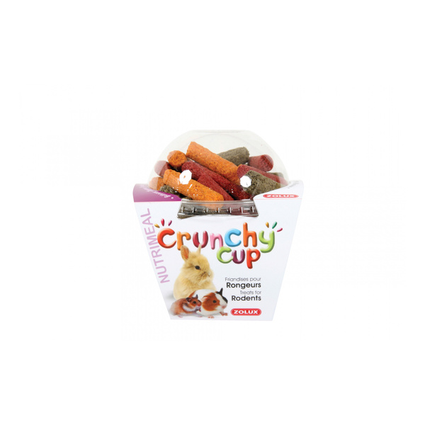 ZOLUX Przysmak naturalny dla gryzoni CRUNCHY CUP lucerna marchew burak 180g