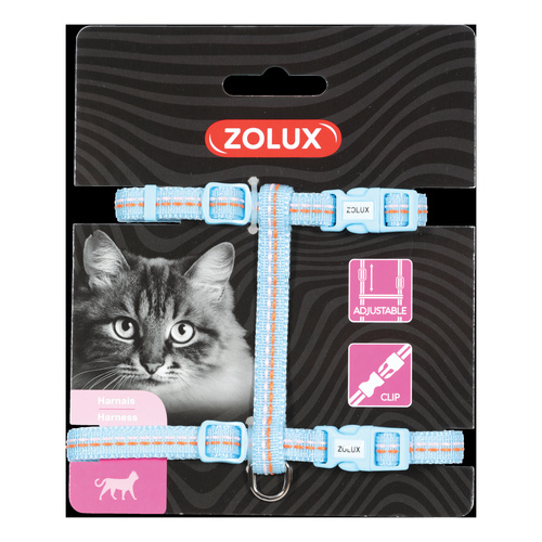 Zolux Szelki dla kota nylonowe regulowane TEMPO kol. niebieski