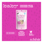 Schesir Baby Mousse karma mokra dla kociąt kurczak z wątróbką 70 g