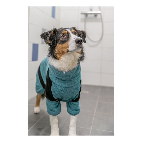Trixie Szlafrok, dla psa, tkanina frotte, petrol, XL: 70 cm, na rzepy