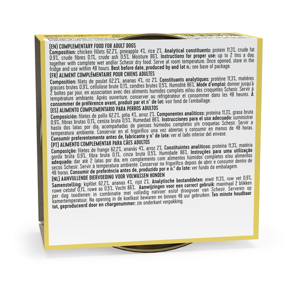 Schesir Karma mokra dla psa kurczak z ananasem w galarecie 150 g