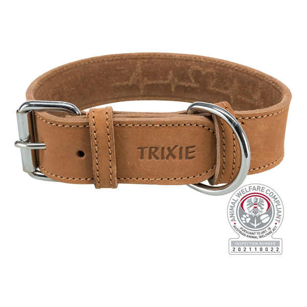 Trixie Obroża Rustic Heartbeat z grubej skóry L 47-55 cm/4cm