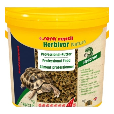 Sera Reptil Professional Herbivor Nature 3.800 ml granulat - gady pokarm uzupełniający