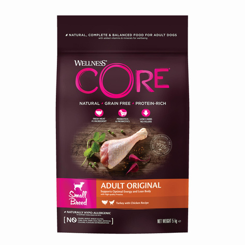 Wellness Core Small Breed Original karma sucha dla dorosłych psów małych ras indyk i kurczak 5kg
