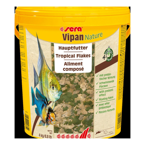 Sera Vipan Nature Large Flakes 21 l duże płatki - pokarm premium