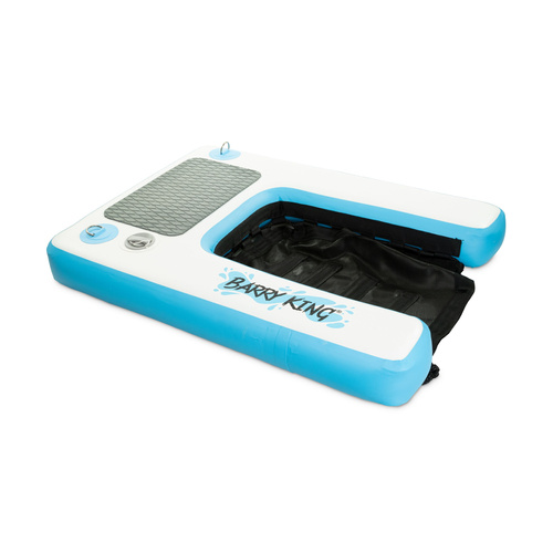 Barry King Rampa, dla psa, biało-niebieska, pompowana, 80x60x10cm