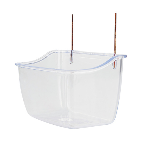 Panama Pet Karmidło do klatki, dla ptaków, przezroczyste, 11x7,5x7 cm