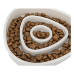 Trixie Slow Feeding, miska, dla kota, szara, plastik/TPR, 0,35 l/15×15 cm, spowalniająca jedzenie