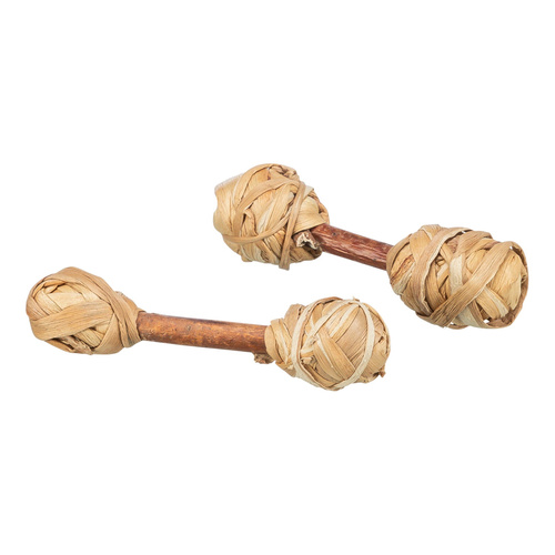 Trixie Hantle, zabawka, dla gryzoni, drewno/trawa, 9 × 2 cm, 2 szt/opak