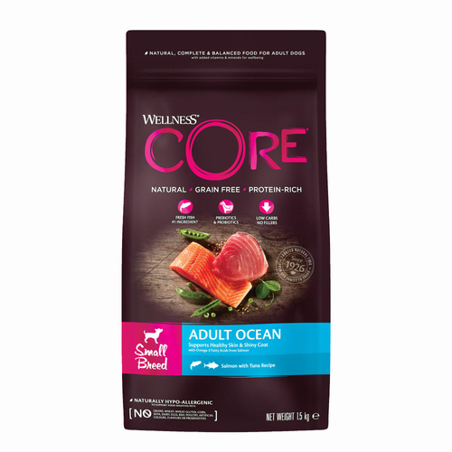 Wellness Core Small Breed Ocean karma sucha dla dorosłych psów małych ras łosoś i tuńczyk 1,5kg