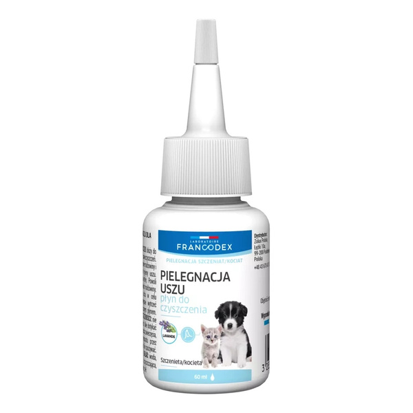 FRANCODEX PL Płyn do czyszczenia uszu dla kociąt i szczeniąt 60 ml