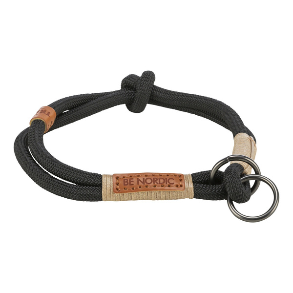 Trixie BE NORDIC, obroża zaciskowa, dla psa, czarna/piaskowa, linka, L: 50 cm/o 13 mm