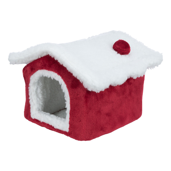 Trixie Xmas Domek świąteczny dla chomika koszatniczki plusz 23x18x24cm
