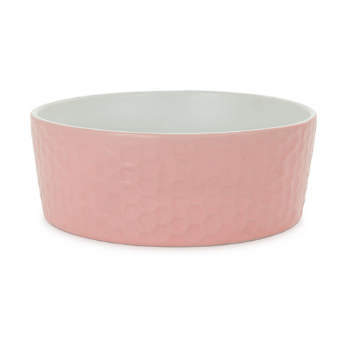 Barry King Miska, dla kota/psa, różowa, wzór plaster miodu, ceramiczna 15cm