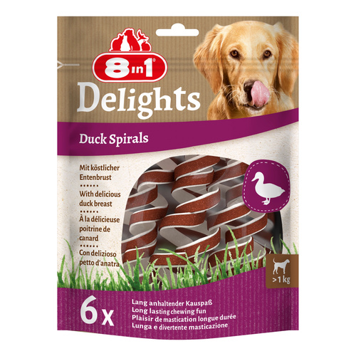 8in1 Przysmak spiralki Delights o smaku kaczki