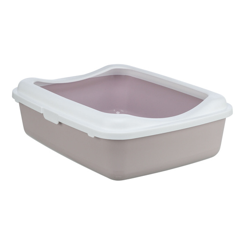 Trixie Classic, kuweta, dla kota, z ramką, liliowa/biała, 37 × 15 × 48 cm