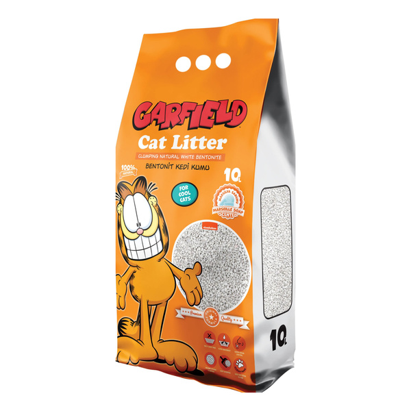 Garfield, żwirek bentonit dla kota, mydło marsylskie 10L