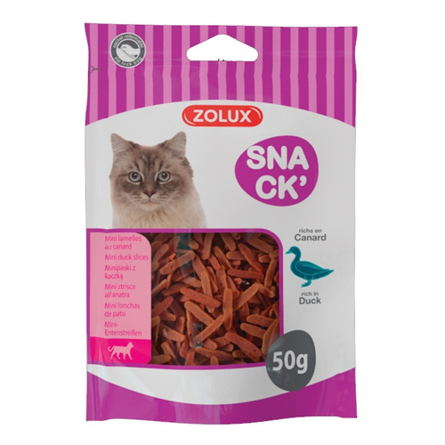 ZOLUX Przysmak dla kota mini paski z kaczką 50 g