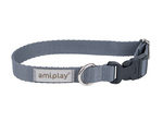 amiplay Obroża SAMBA regulowana L 35-50x2,5cm Szary