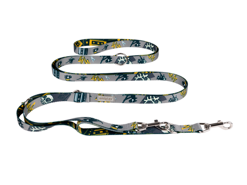amiplay Smycz regulowana 8in1 Amik L 200-400x2,5cm DirtyDog