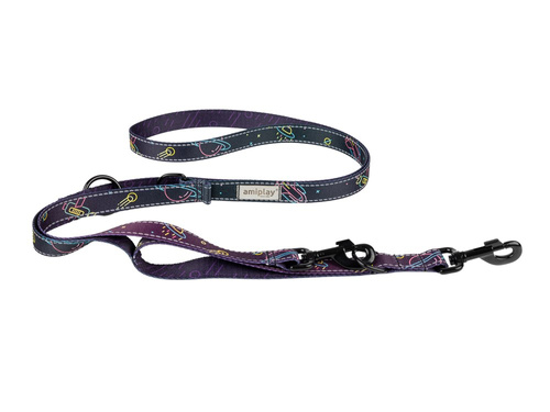 amiplay Smycz regulowana 7in1 BeSpace S 100-200x1,5cm Neon