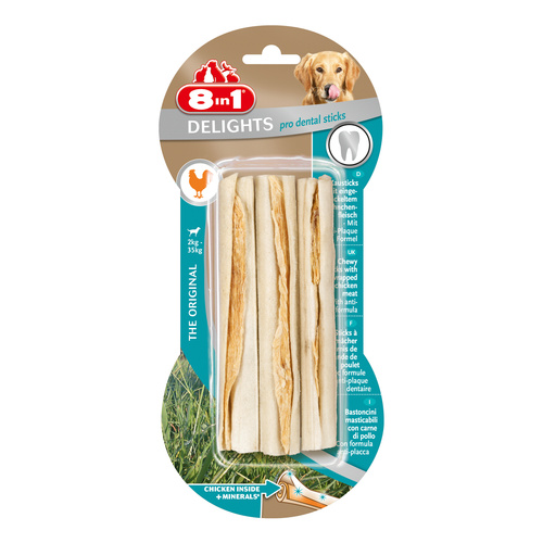 8in1 Przysmak dla psa dentystyczny pałeczki Delights Pro Dental 3 szt.